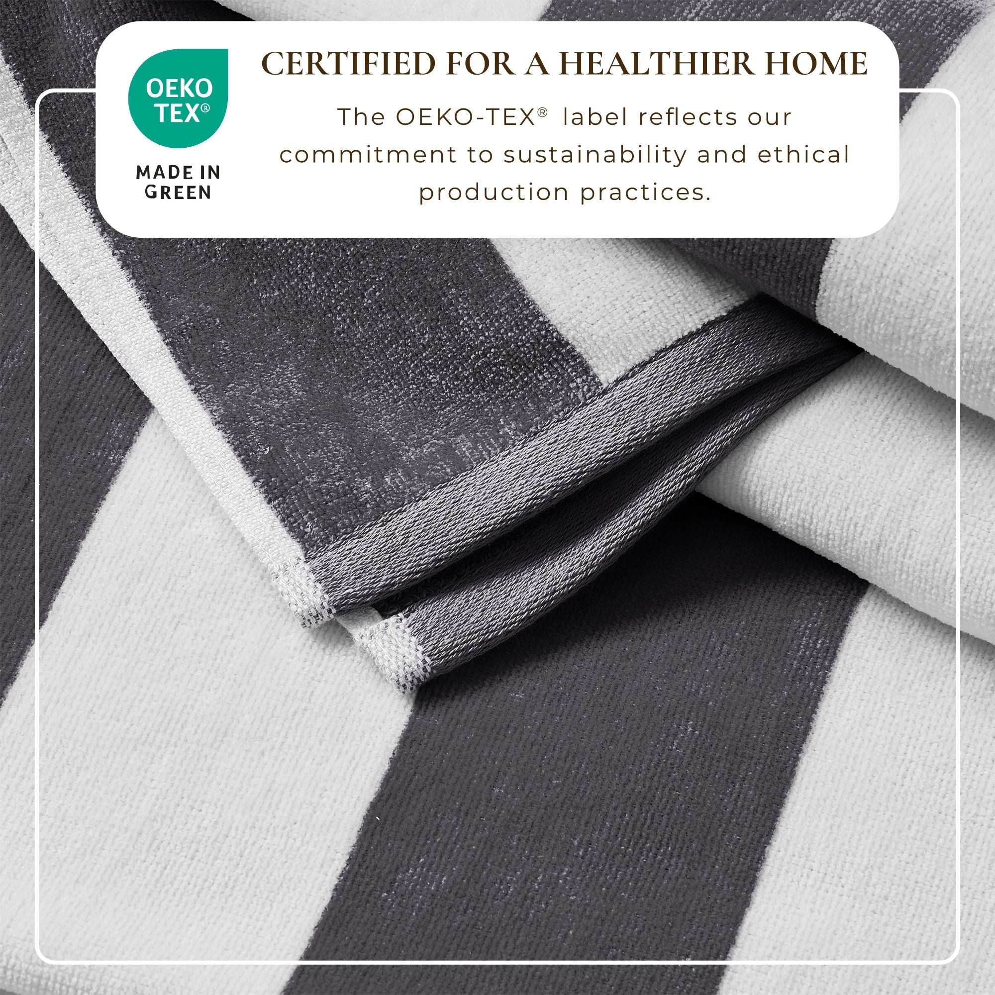 Cotton Velour Cabana Stripe Beach Towel - Novia Collection