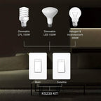 Kasa Smart 3 Way Dimmer Switch Kit  (Refurbished)