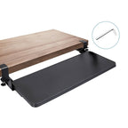 Keyboard Mouse Tray Under Desk Retractable Slide Out Drawer with C Clamp