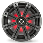 KICKER Pair 45KM84L 8" 600 Watt Marine Boat Waterproof Speakers w/LED's KM8  (Refurbished)