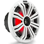 KICKER Pair 45KM84L 8" 600 Watt Marine Boat Waterproof Speakers w/LED's KM8  (Refurbished)