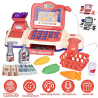 Kids Cash Register Pretend Play Cashier Toy with Scanner Calculator