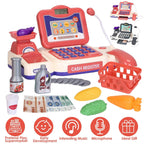 Kids Cash Register Pretend Play Cashier Toy with Scanner Calculator