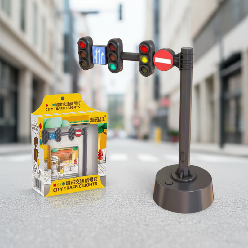 Kids' Educational Traffic Light & Vehicle Toy Set