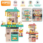 Kids Kitchen Play Set Interactive Pretend Kitchen Toys Cookware