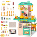 Kids Kitchen Play Set Interactive Pretend Kitchen Toys Cookware