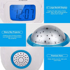 Kids Music Star Sky LED Projection Lamp Digital Alarm Clock