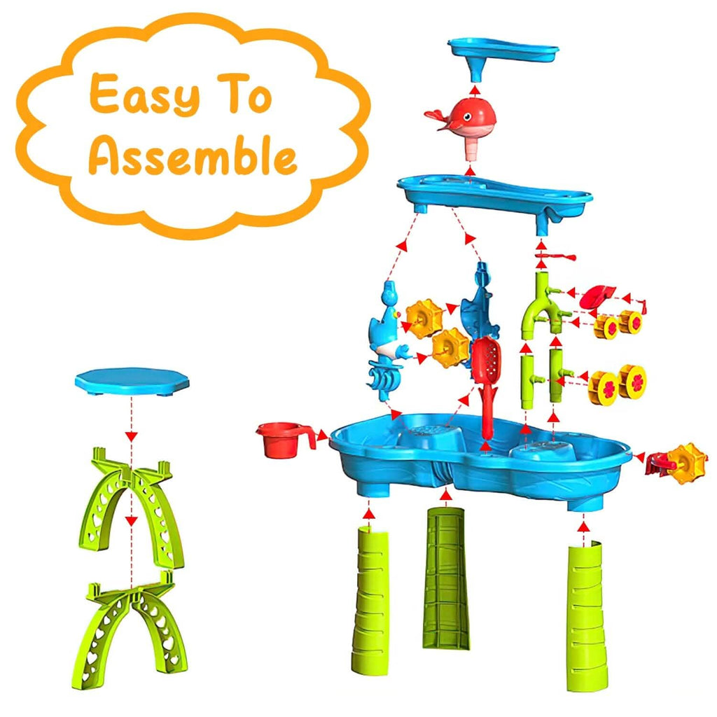 Kids Sand Water Table for 3-6 Years Old Sensory Exercise Friendship Building