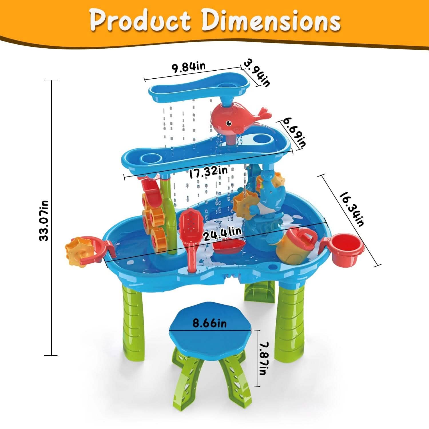 Kids Sand Water Table for 3-6 Years Old Sensory Exercise Friendship Building