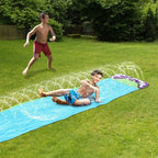 Kids Single Water Slide Lawn Surfing Racing Lane Slip Splash Spray Sprinkler