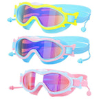 Kids Swim Goggles with Ear Plugs UV Protection Anti-Fog Leak Proof