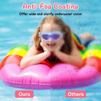 Kids Swim Goggles with Ear Plugs UV Protection Anti-Fog Leak Proof
