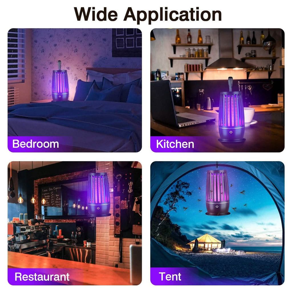 Killer Lamp Bug Zapper with Night Light Strap Mosquito Catcher