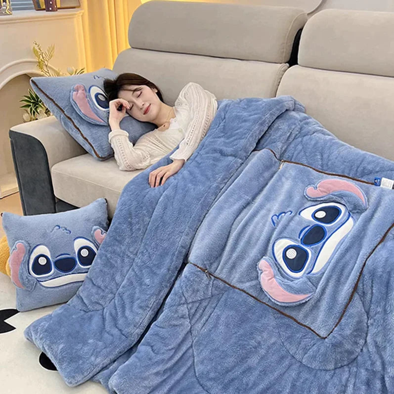 Plush Blanket and Pillow Set for Ultimate Comfort