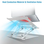 Laptop Stand Aluminum Angle Adjustable Computer Holder Riser Heat Vent