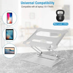 Laptop Stand Aluminum Angle Adjustable Computer Holder Riser Heat Vent