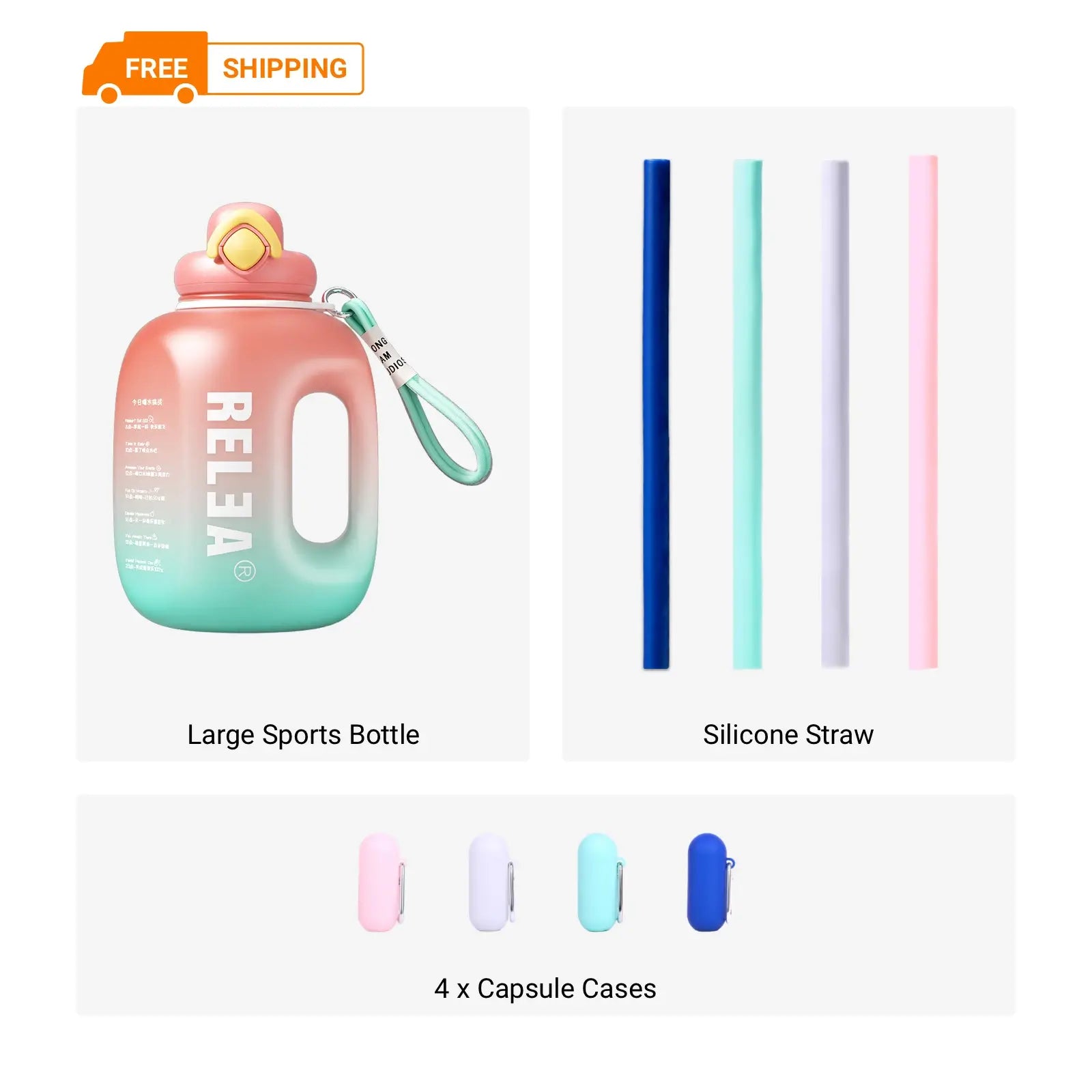 Large-Capacity Sports Water Bottle