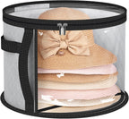 Large Clear Hat Storage Case – Wide-Brim Hat Organiser with Handles