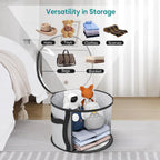 Large Clear Hat Storage Case – Wide-Brim Hat Organiser with Handles