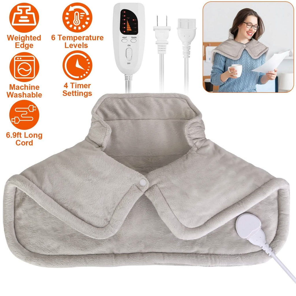 Large Weighted Heating Pad for Neck and Shoulders