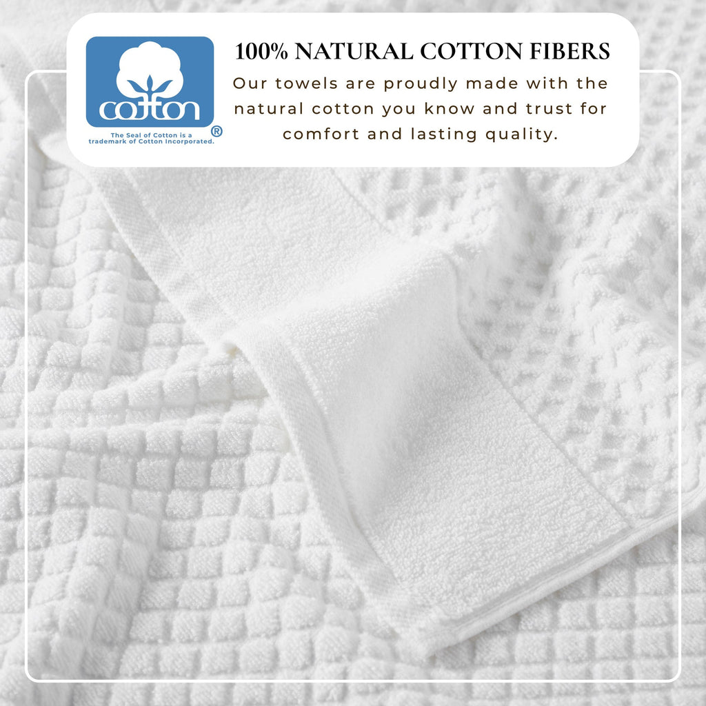 Cotton Diamond Waffle Weave Bath Towel Set - Grayson Collection