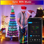 LED Lights Collapsible Christmas Tree Light with Remote App Control