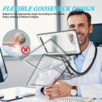 LED Magnifying Glass with Stand - 5x Zoom, USB Rechargeable Reading Aid
