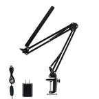 LED Reading Desk Lamp with Clamp Adjustable Swing Arm