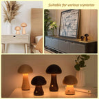 LED Rechargeable Creative Mushroom Table Lamp
