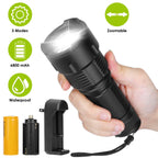 LED Rechargeable Zoomable Flashlight