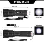 LED Rechargeable Zoomable Flashlight