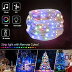 LED Rope Lights Outdoor, RGB Remote Control Fairy String Lights Plug In With 200 LEDs