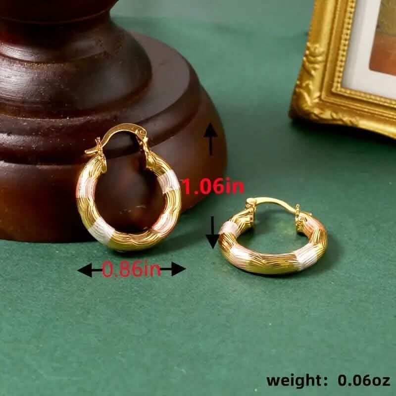 Leverback Hoop Earrings Chunky O-Shaped Tiny Earrings