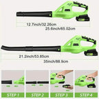 Lightweight Electric Cordless Leaf Blower for Lawn Care With 2 Batteries & Charger