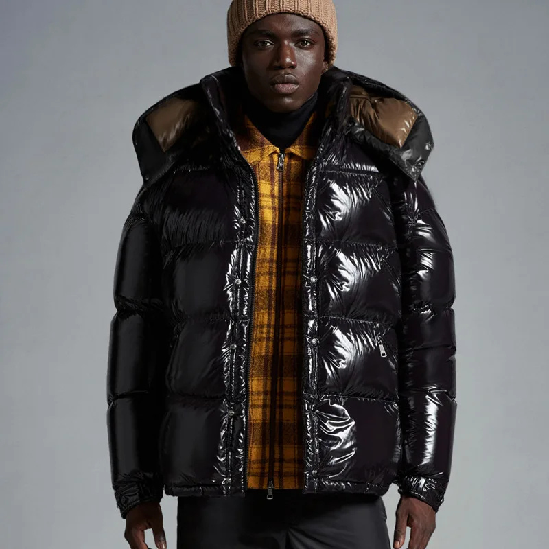 Quilted Puffer Jacket with Hood and Long Sleeves
