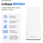 Linksys Atlas Pro 6 WiFi Router - AX5400 WiFi 6 Router - Dual-Band Mesh WiFi System  (Refurbished)