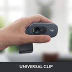 Logitech C270 Webcam with Microphone  (Refurbished)