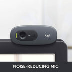 Logitech C270 Webcam with Microphone  (Refurbished)