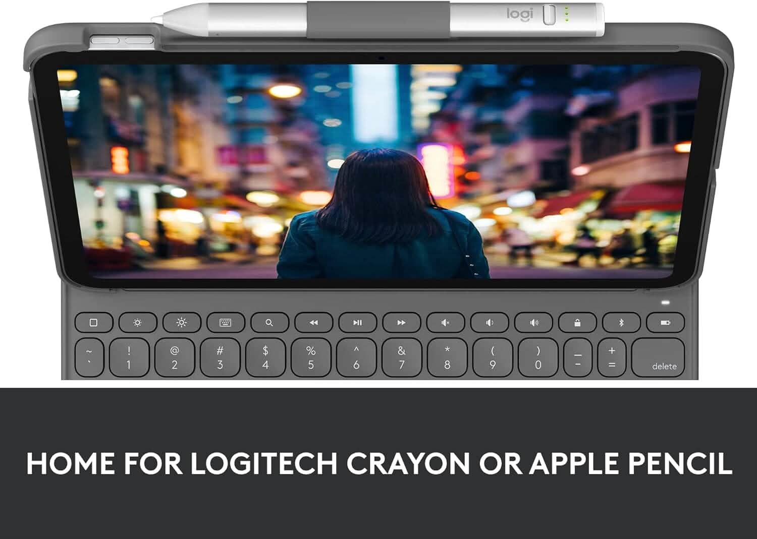 Logitech Slim Folio Bluetooth Keyboard Case for iPad (10th Generation) with Integrated Wireless Keyboard (Refurbished)