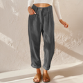 High-Waisted Corduroy Trousers for Women