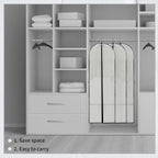 Long Garment Storage Cover – 70.87" (180.00 cm) Dress Bag with Zipper & Window (2-Pack)