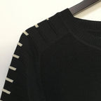 Long Pleated Knitted Sweater for Men