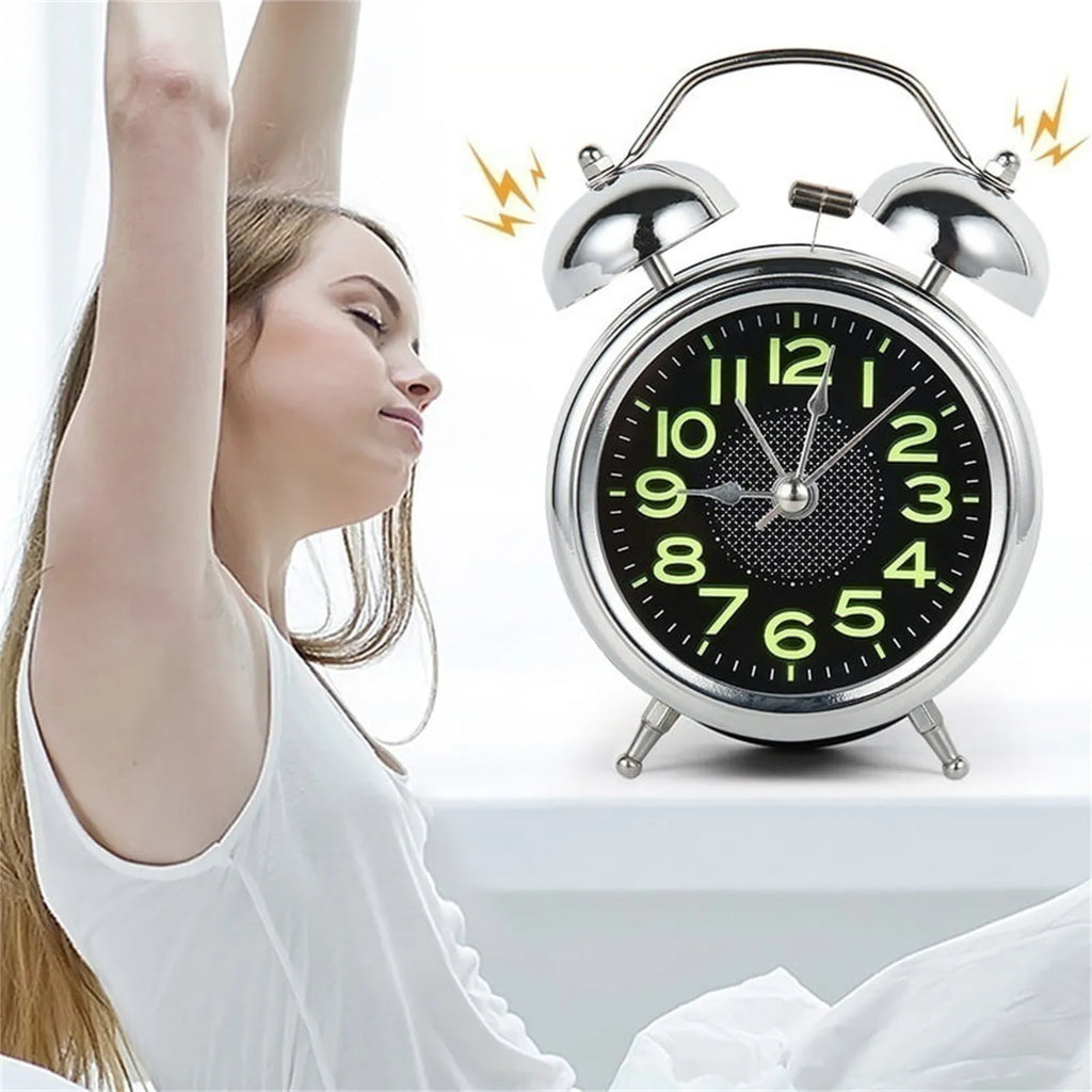 Retro Twin Bell Loud Alarm Clock for Heavy Sleepers