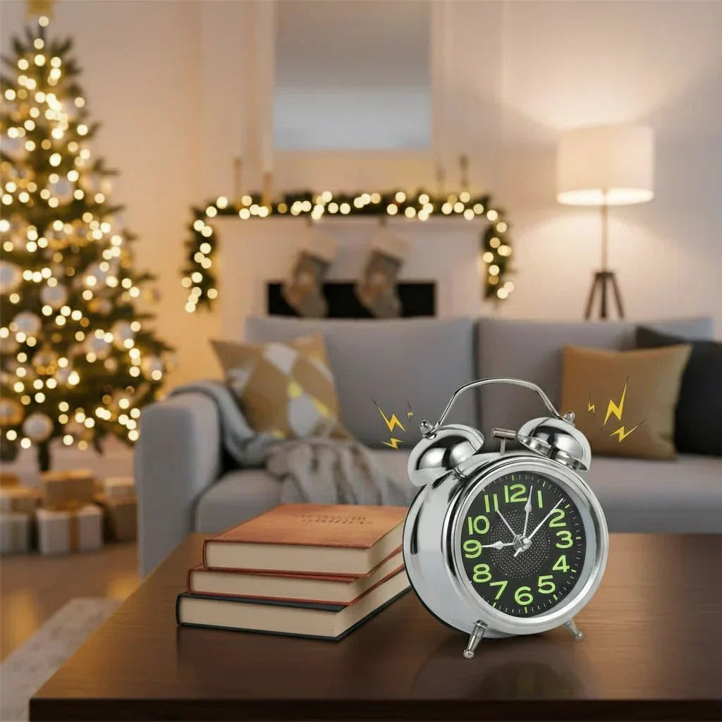 Retro Twin Bell Loud Alarm Clock for Heavy Sleepers