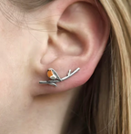 LuckFeather | Handmade Tinted Glass Earrings for Spring