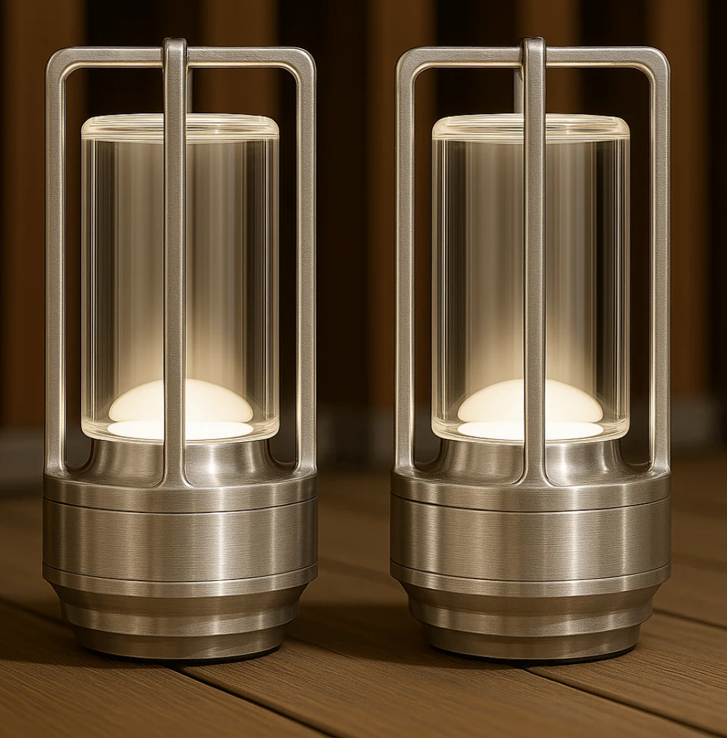Lumière d'Orée – Wireless design lamp in crystal and metal