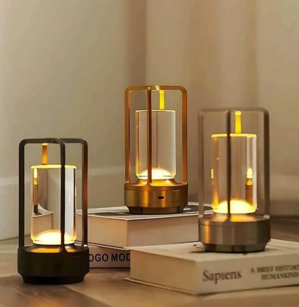 Lumière d'Orée – Wireless design lamp in crystal and metal