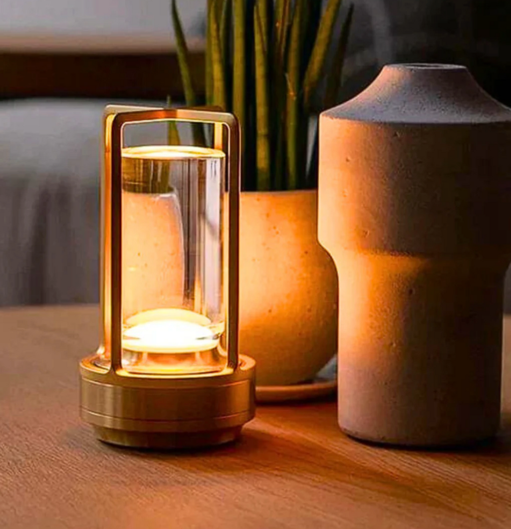 Lumière d'Orée – Wireless design lamp in crystal and metal