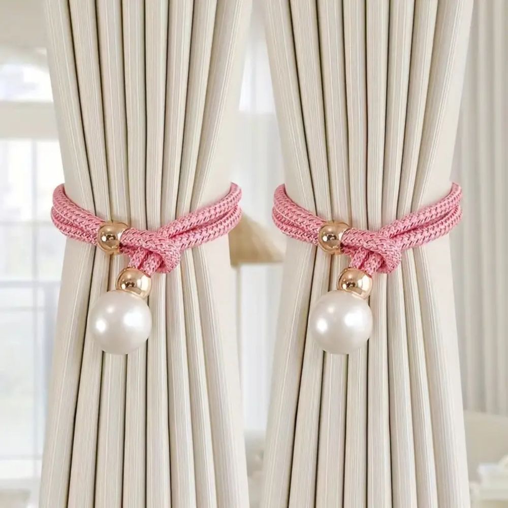 Pearl Accent Curtain Tie Backs | 2 Pc Set