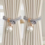 Pearl Accent Curtain Tie Backs | 2 Pc Set